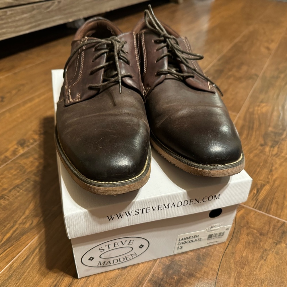 Steve Madden Men’s dress shoe Lanister Chocolate Brown size 13
